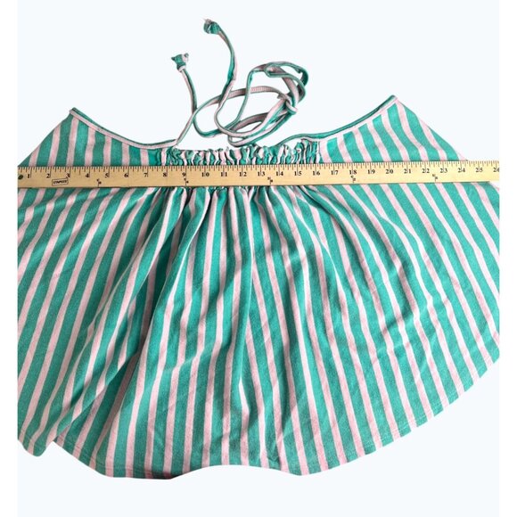 Free People We The Free Coastal Town Halter Top Green White Large - Picture 4 of 13